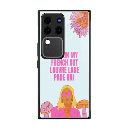 Louvre Lage Pade Hai back phone cover | glass case forvivo v30 pro