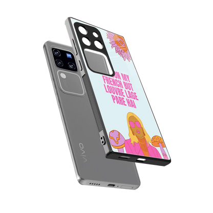 Louvre Lage Pade Hai sleekvivo v30 pro cover with tempered glass back and TPU edges