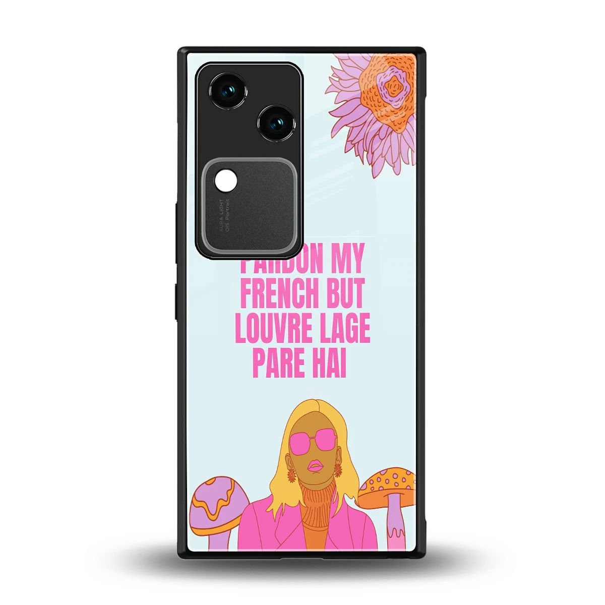 Louvre Lage Pade Hai back phone cover | glass case for vivo v30