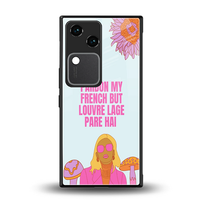 Louvre Lage Pade Hai back phone cover | glass case for vivo v30