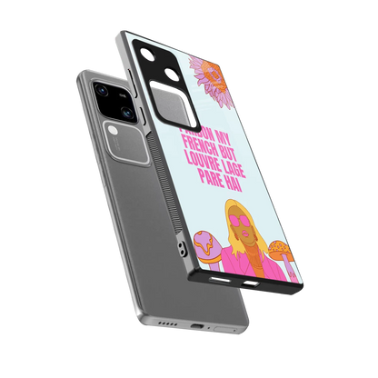 Louvre Lage Pade Hai sleek vivo v30 cover with tempered glass back and TPU edges