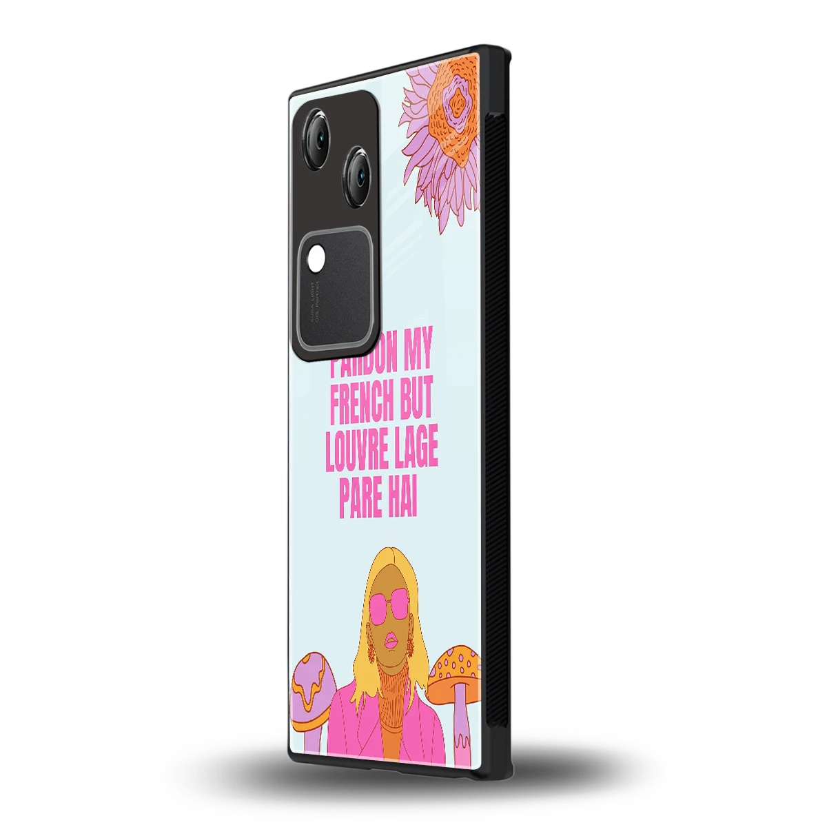 Louvre Lage Pade Hai vivo v30 mobile cover | shockproof glass phone case
