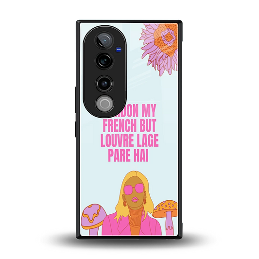 Louvre Lage Pade Hai back phone cover | glass case for vivo v40 pro
