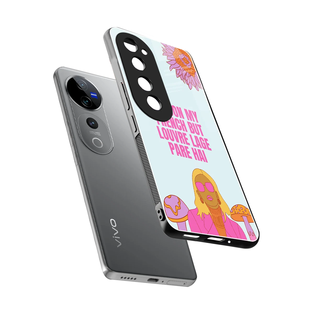Louvre Lage Pade Hai sleek vivo v40 pro cover with tempered glass back and TPU edges