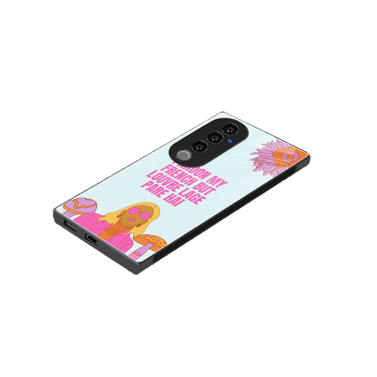 Louvre Lage Pade Hai stylish phone case for vivo v40 pro | glossy glass and slim fit