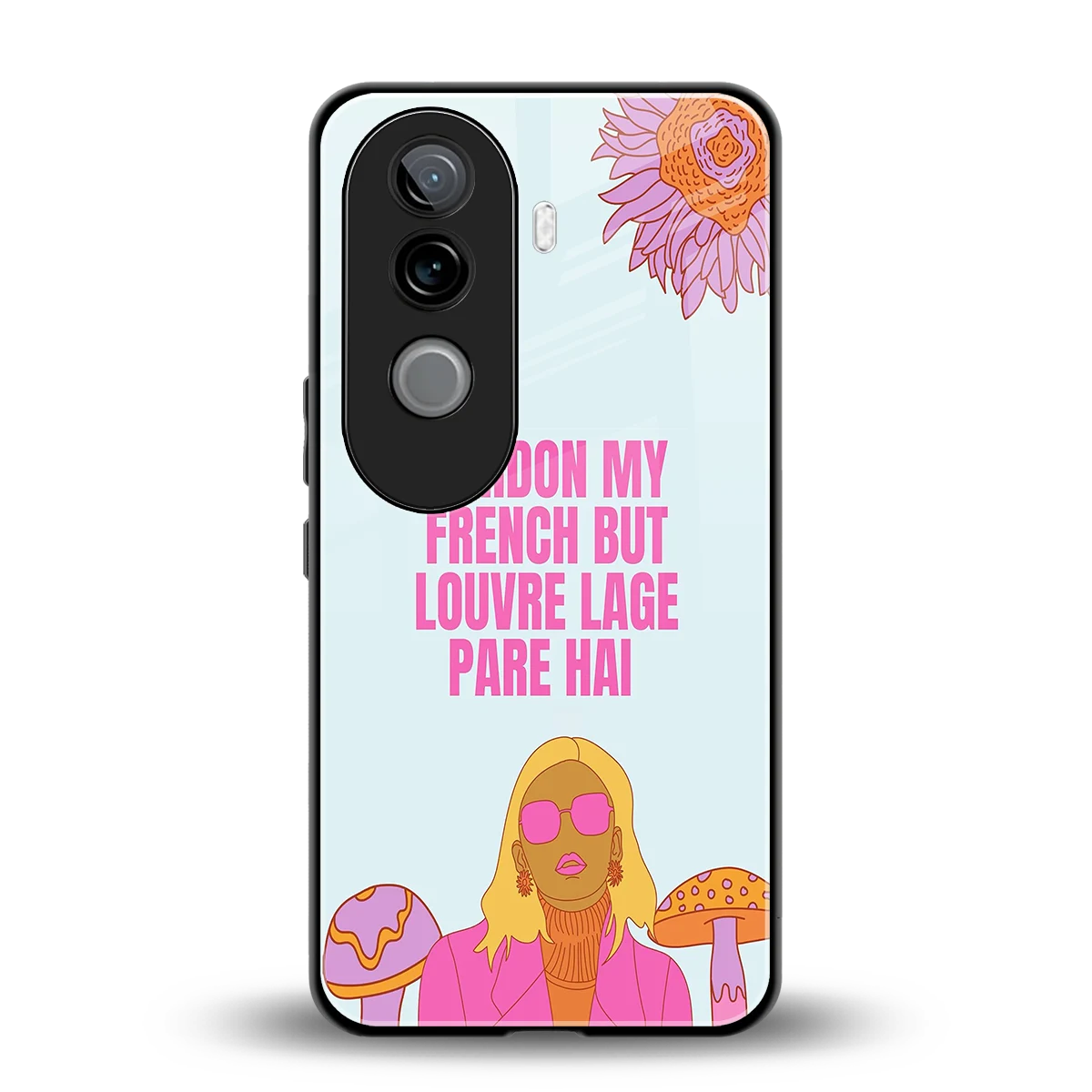 Louvre Lage Pade Hai back phone cover | glass case for vivo v40e