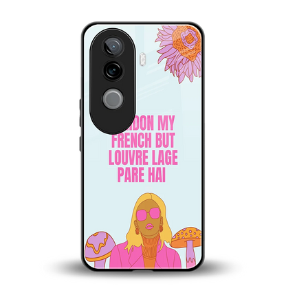 Louvre Lage Pade Hai back phone cover | glass case for vivo v40e