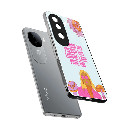 Louvre Lage Pade Hai sleek vivo v40e cover with tempered glass back and TPU edges