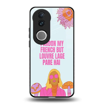 Louvre Lage Pade Hai back phone cover | glass case for vivo v50