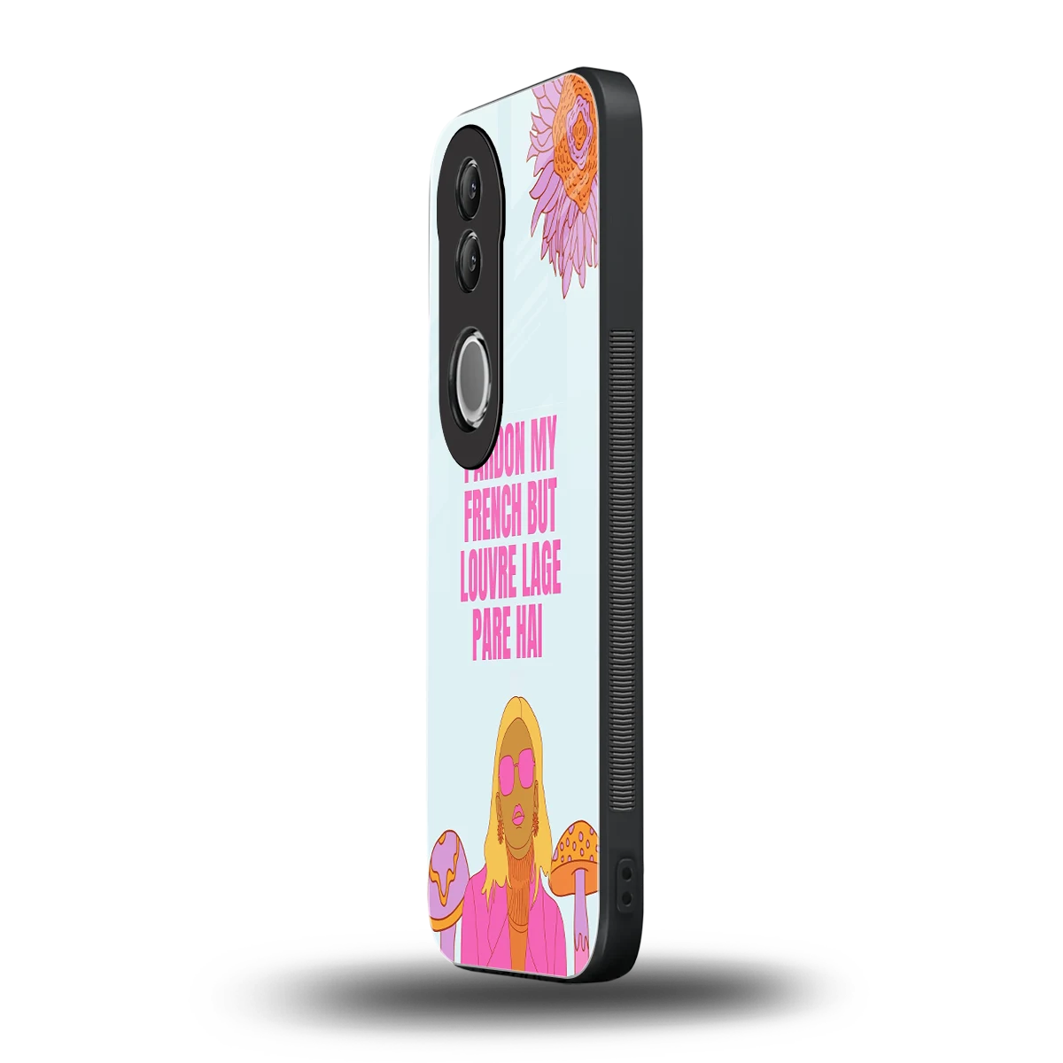 Louvre Lage Pade Hai vivo v50 mobile cover | shockproof glass phone case
