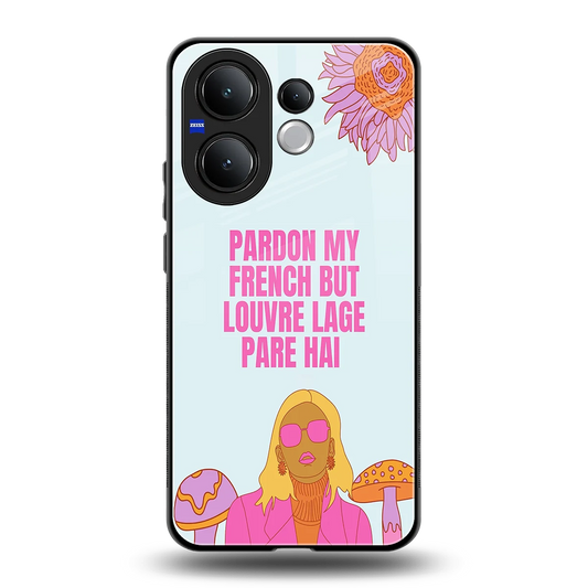 Louvre Lage Pade Hai back phone cover | glass case for vivo v60