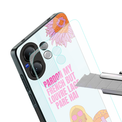 Louvre Lage Pade Hai stylish phone case for vivo v60 | glossy glass and slim fit
