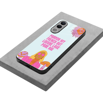 Louvre Lage Pade Hai stylish phone case for vivo v70 fe | glossy glass and slim fit