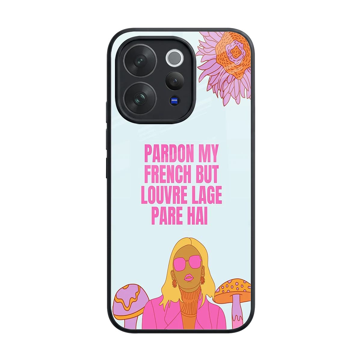 Louvre Lage Pade Hai back phone cover | glass case for vivo v70