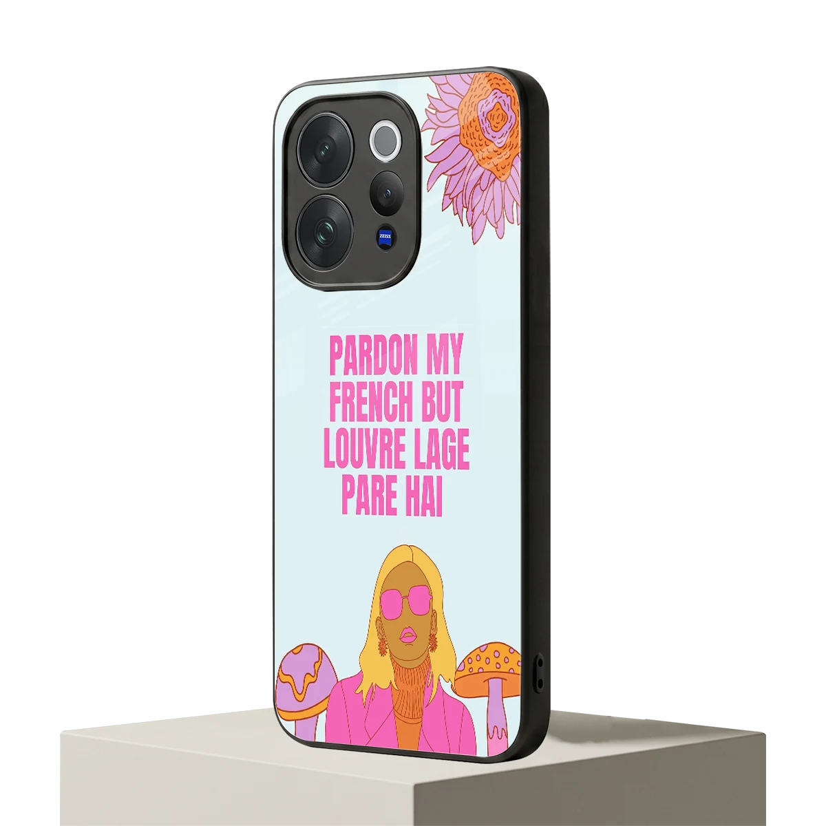 Louvre Lage Pade Hai vivo v70 mobile cover | shockproof glass phone case