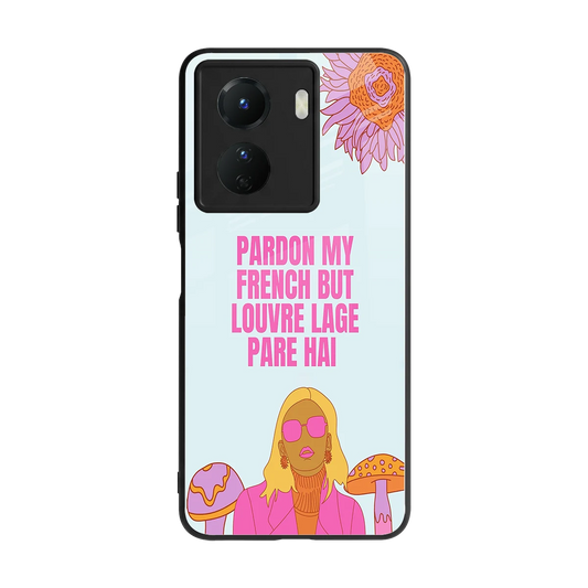 Louvre Lage Pade Hai back phone cover | glass case for vivo y16
