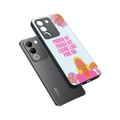 Louvre Lage Pade Hai sleek vivo y200 5g cover with tempered glass back and TPU edges