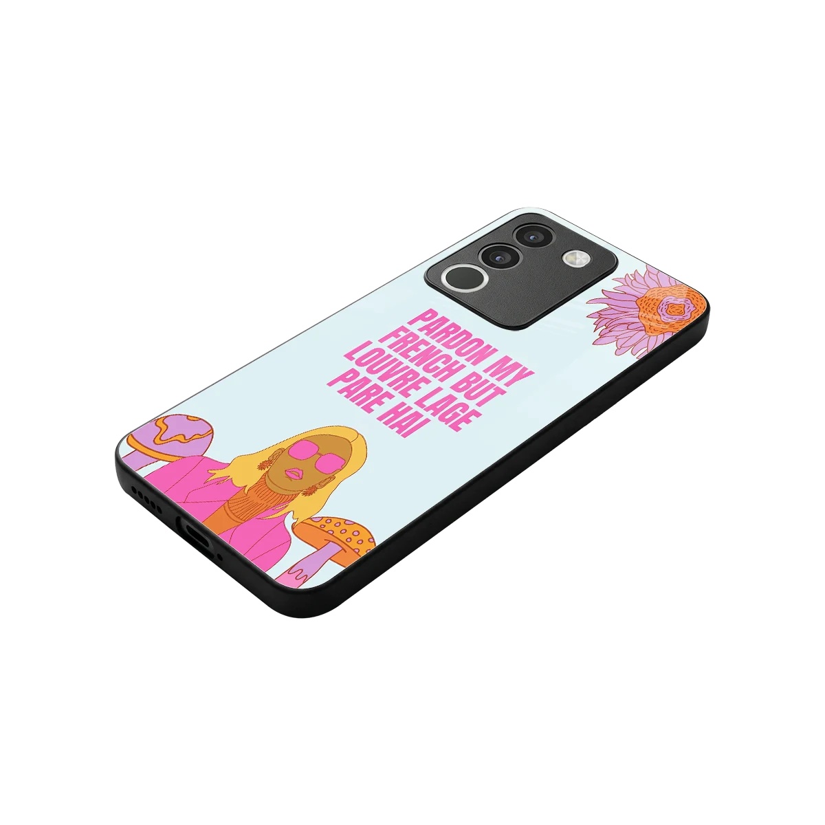 Louvre Lage Pade Hai stylish phone case for vivo y200 5g | glossy glass and slim fit
