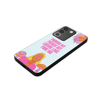 Louvre Lage Pade Hai stylish phone case for vivo y200 5g | glossy glass and slim fit