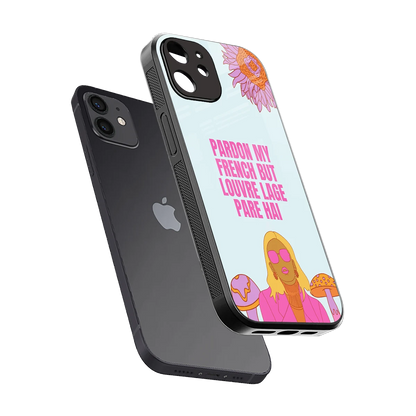 Louvre Lage Pade Hai sleek iphone 11 cover with tempered glass back and TPU edges