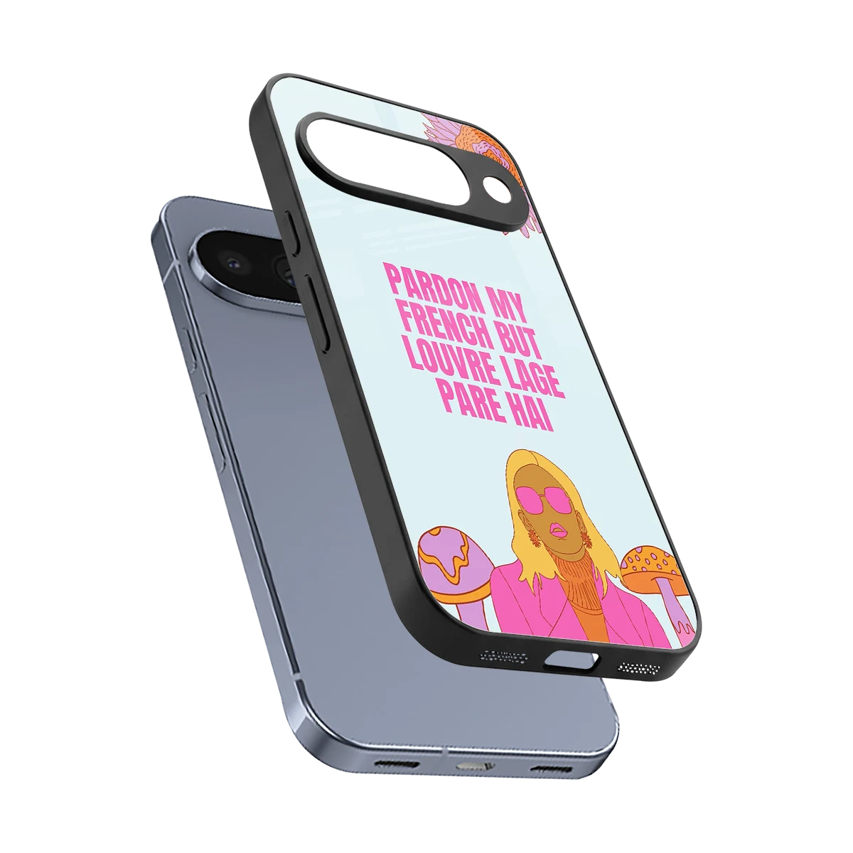 Louvre Lage Pade Hai sleek google pixel 10 cover with tempered glass back and TPU edges