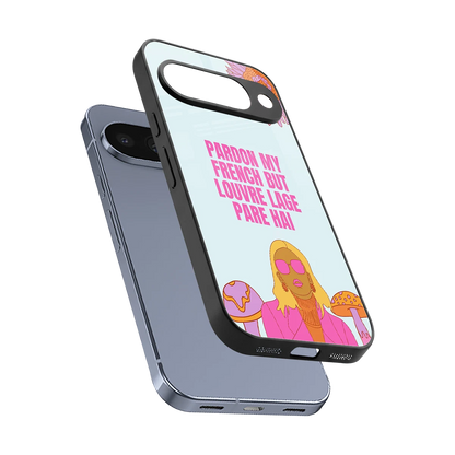Louvre Lage Pade Hai sleek google pixel 10 cover with tempered glass back and TPU edges