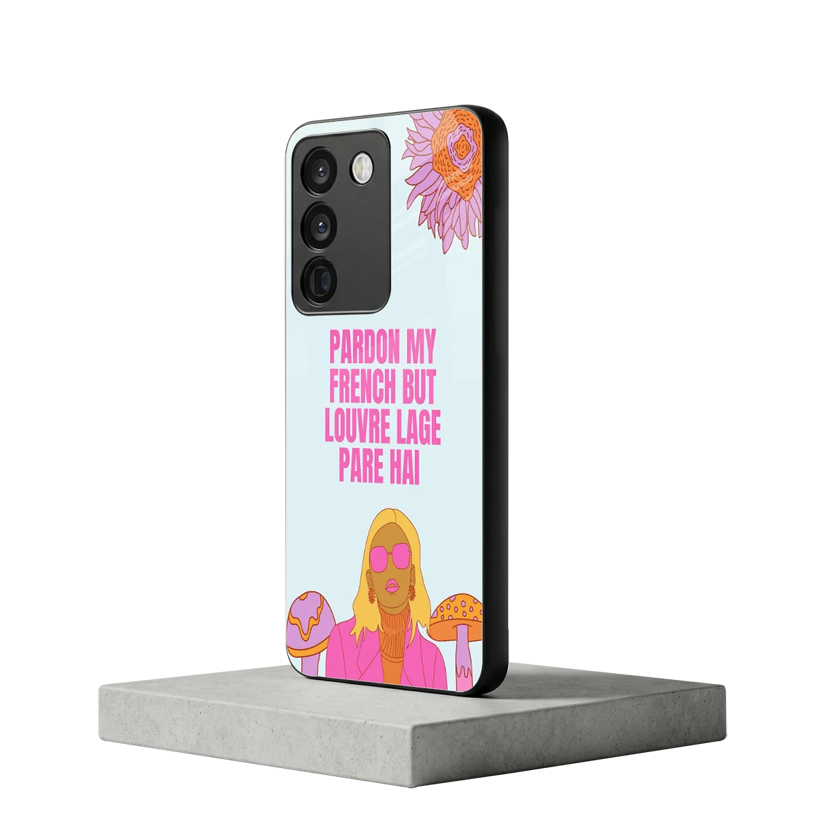 Louvre Lage Pade Hai vivo y200 5g mobile cover | shockproof glass phone case