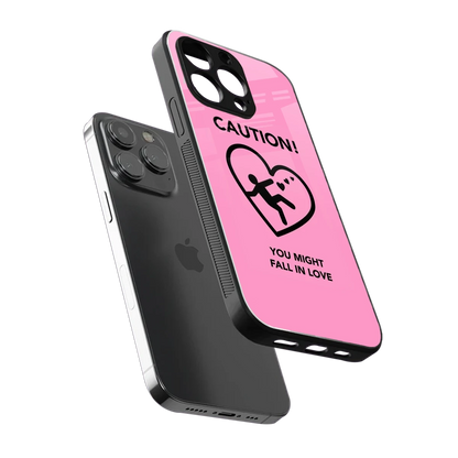 Love Ahead sleek iphone 13 pro cover with tempered glass back and TPU edges