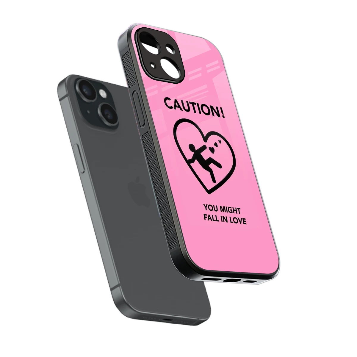 Love Ahead sleek iphone 14 cover with tempered glass back and TPU edges