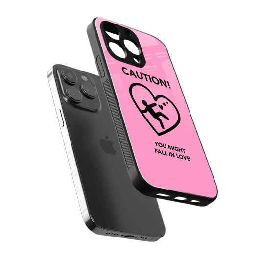 Love Ahead sleek iphone 15 pro max cover with tempered glass back and TPU edges