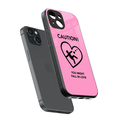 Love Ahead sleek iphone 15 cover with tempered glass back and TPU edges