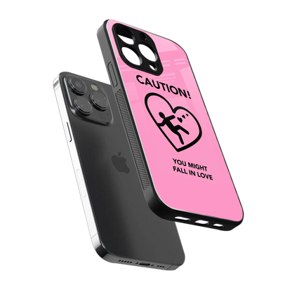 Love Ahead sleek iphone 16 pro max cover with tempered glass back and TPU edges