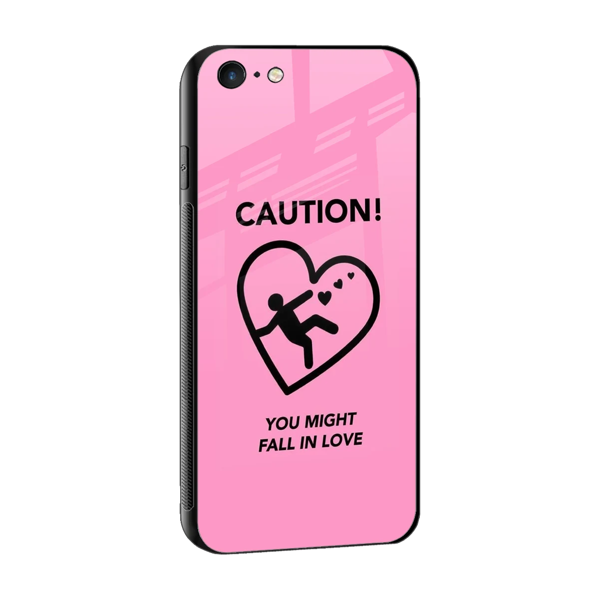 Love Ahead sleek iphone 6s plus cover with tempered glass back and TPU edges