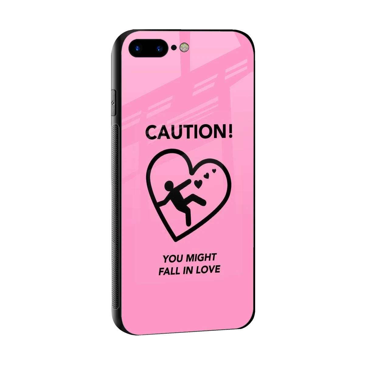 Love Ahead sleek iphone 8 plus cover with tempered glass back and TPU edges