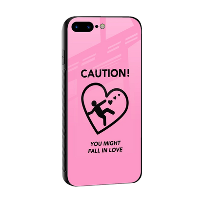 Love Ahead sleek iphone 8 plus cover with tempered glass back and TPU edges