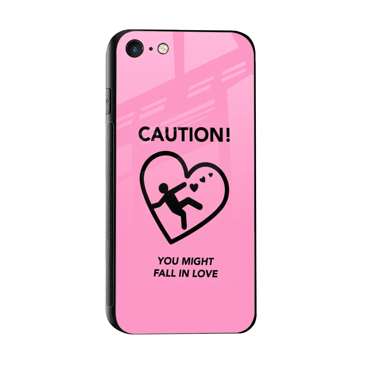 Love Ahead sleek iphone 7 cover with tempered glass back and TPU edges