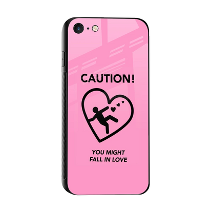 Love Ahead sleek iphone 7 cover with tempered glass back and TPU edges