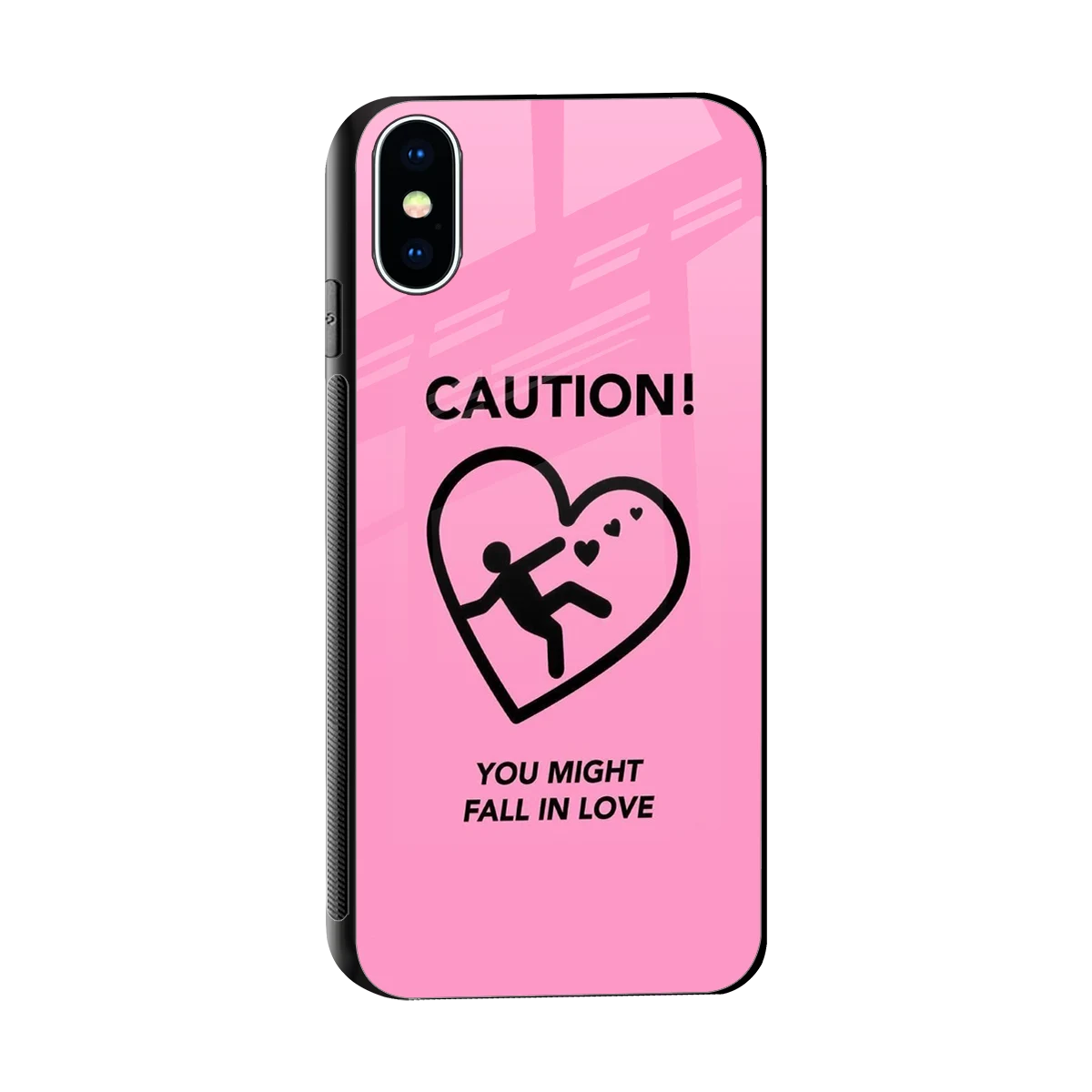 Love Ahead sleek iphone x cover with tempered glass back and TPU edges