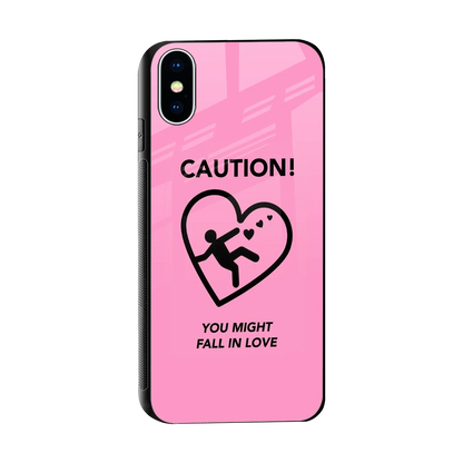 Love Ahead sleek iphone x cover with tempered glass back and TPU edges