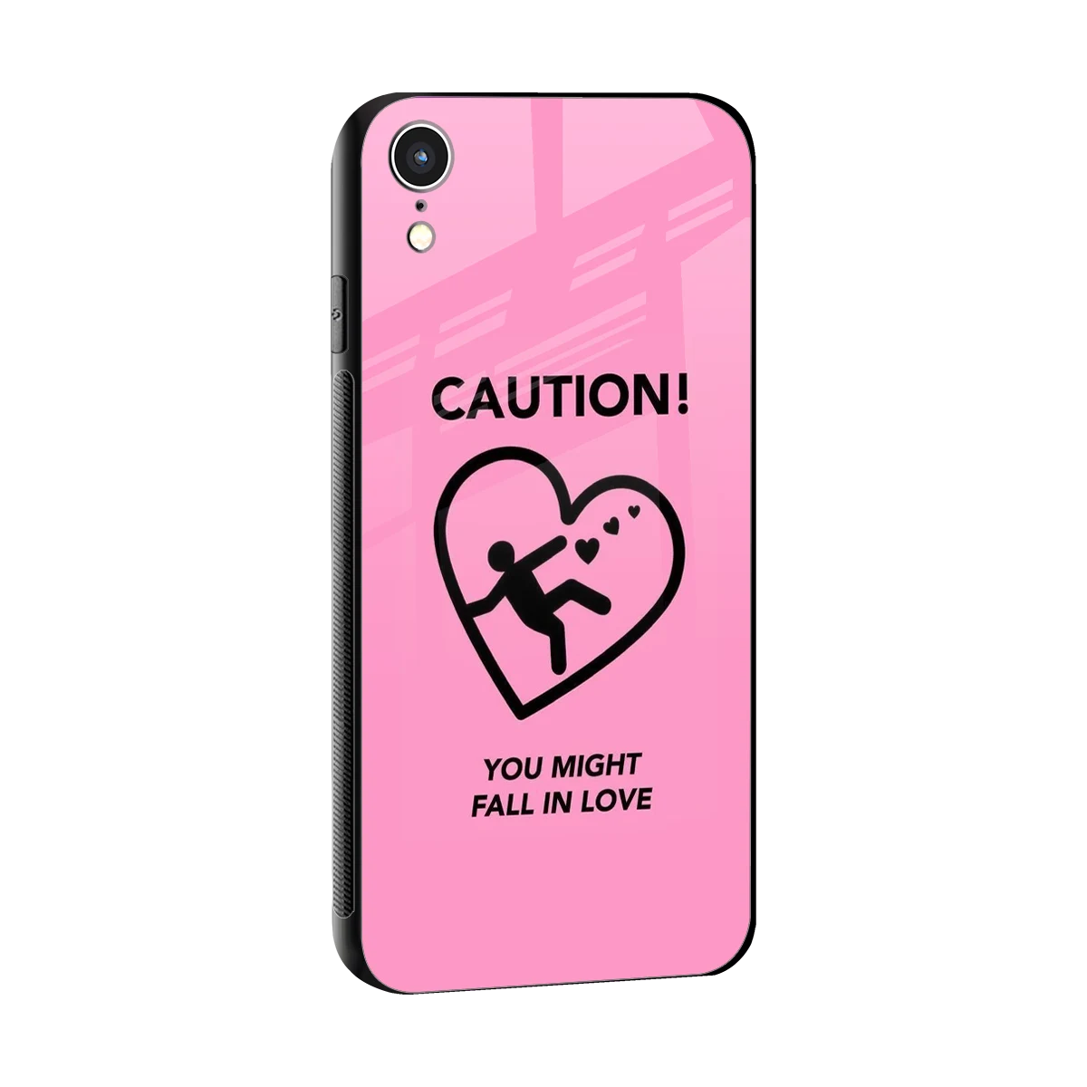 Love Ahead sleek iphone xr cover with tempered glass back and TPU edges