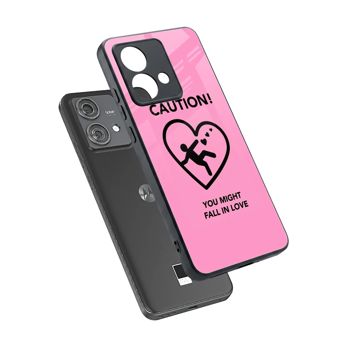 Love Ahead sleek motorola edge 40 neo 5g cover with tempered glass back and TPU edges