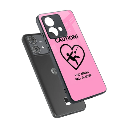 Love Ahead sleek motorola edge 40 neo 5g cover with tempered glass back and TPU edges