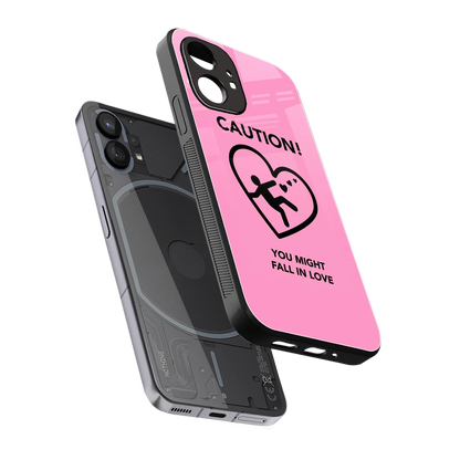 Love Ahead sleek nothing phone 1 cover with tempered glass back and TPU edges