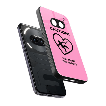 Love Ahead sleek nothing phone 2a cover with tempered glass back and TPU edges