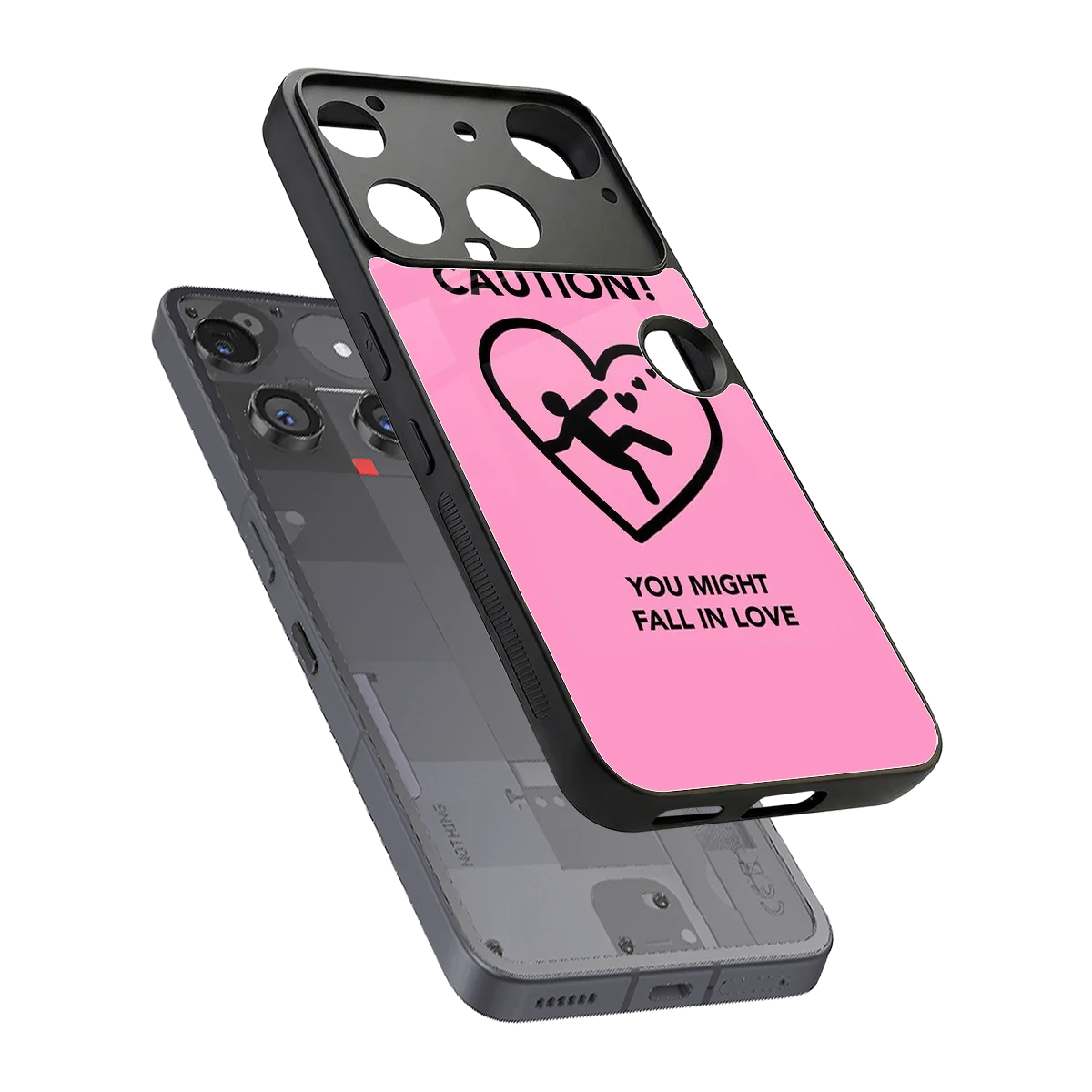 Love Ahead sleek nothing phone 3 cover with tempered glass back and TPU edges