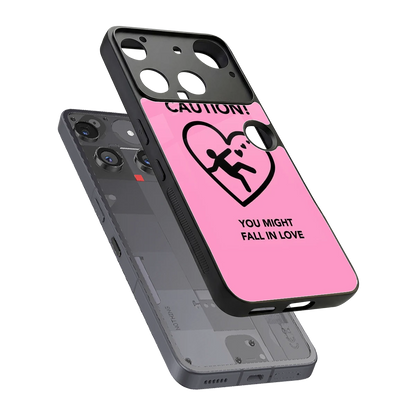 Love Ahead sleek nothing phone 3 cover with tempered glass back and TPU edges