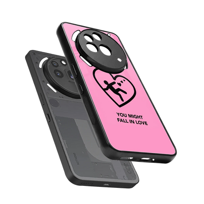 Love Ahead sleek nothing phone 3a pro cover with tempered glass back and TPU edges