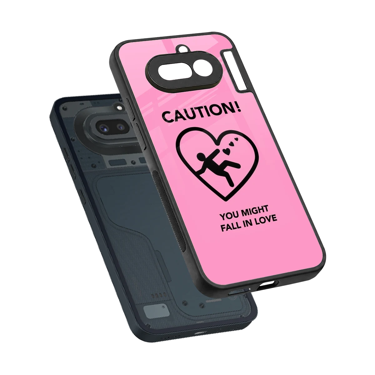 Love Ahead sleek nothing phone 4a cover with tempered glass back and TPU edges