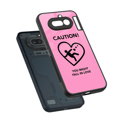Love Ahead sleek nothing phone 4a cover with tempered glass back and TPU edges