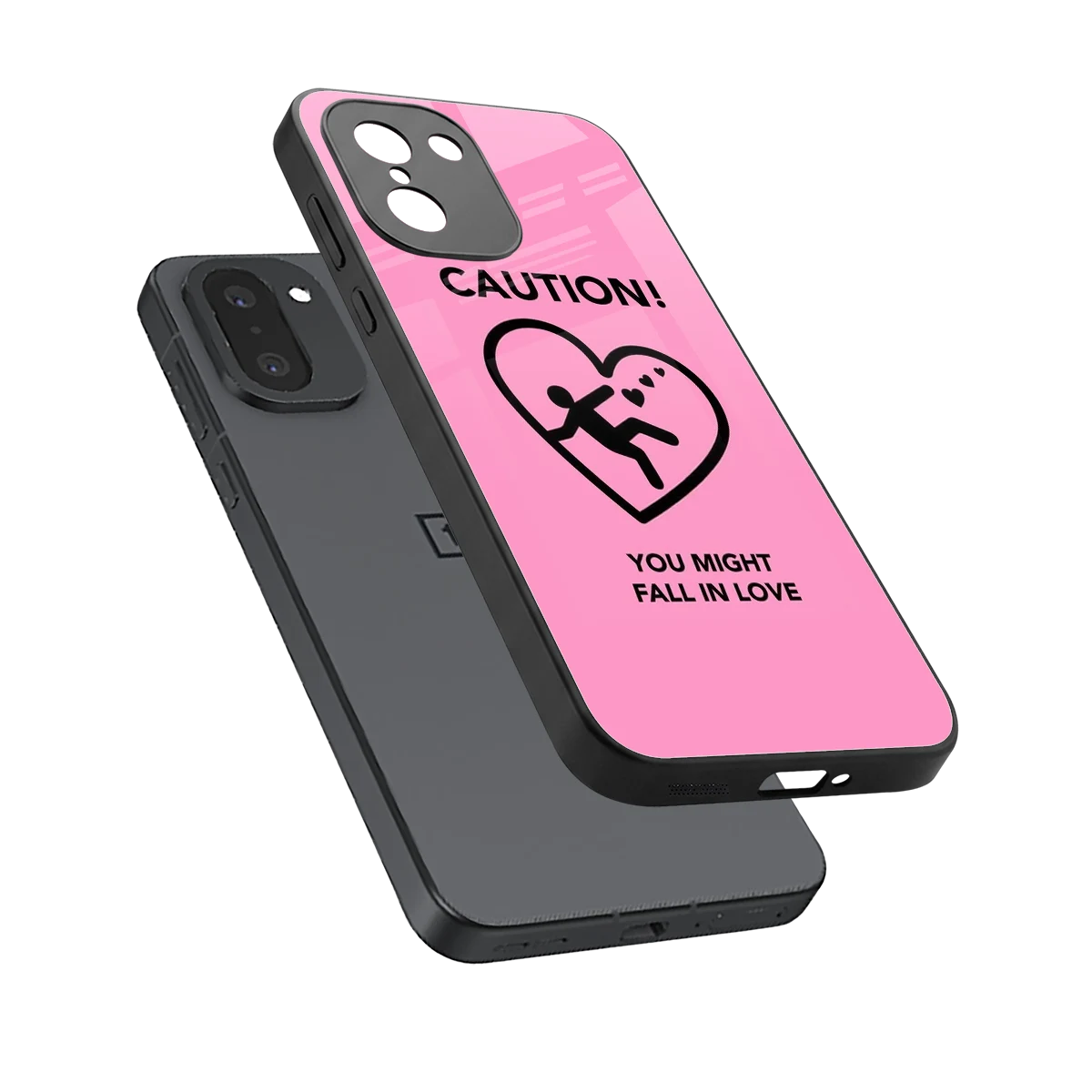 Love Ahead sleek oneplus 15r cover with tempered glass back and TPU edges